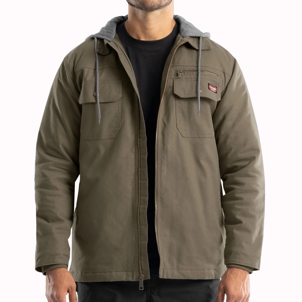 Wrangler Workwear Men's Quilted Lined Work Hooded Jacker Size XL